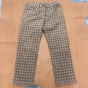 Patrizia Pepe Womens Checkered Tan Chinos 42